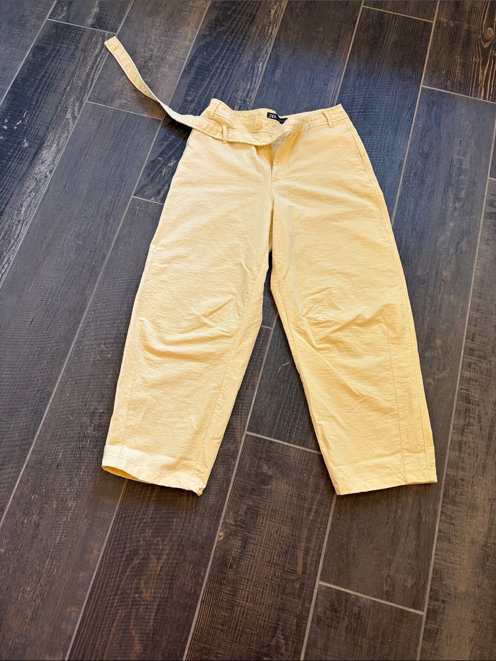 Zara Men's Light Cream Chino Trousers